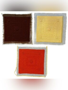 Handcrafted Embroidered Accent Pillow Cover - Yellow, Orange, Brown